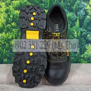 Giày bảo hộ lao động mũi thép đế thép NTT-D01 da thật ảnh thật