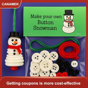 【CANAMEK】 Giáng Sinh Thủ Công Mỹ Nghệ Trang Trí Kit DIY Xmas Đầy Màu Sắc Nút Treo Đồ Trang Trí Cho Kỳ Nghỉ Nguồn Cung Cấp Bên Trang Trí Quà Tặng