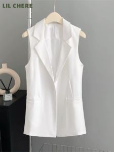 LIL CHERE Plus Size Jackets for Women Office Suit Jacket Sleeveless Vest Coat
