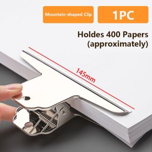 LIWU Stainless Steel Round Clip Universal Metal Mountain Shaped Clip Multifunction Bill Clip Students