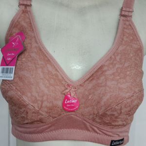 Lutino Sport Bra Wanita Brukat Fullcup Tanpa Kawat untuk Yoga & Fitness Ukuran 36-48
