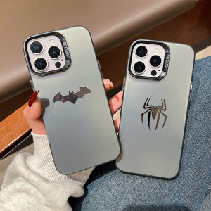 ZEEMIN Christmas and Halloween gifts  For iPhone 16 Pro Max Cases 3D Slivery Bat Spider Phone Case For iPhone 15 14 13 12 11 Pro 7 8 Plus X XR XS SE2 Shockproof Cover