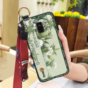 Anti-knock Ring Phone Case For Samsung Galaxy A8 Plus 2018/A8+ 2018/SM-A730F Fashion Lanyard Wristband Anti-dust Durable