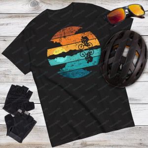 [Local Stock] VCC Vintage Style Mountain Bike MTB Sunset Graphic Printed Classics T-shirt Summer Casual Fashion Loose Short Sleeve Man Women Tees
