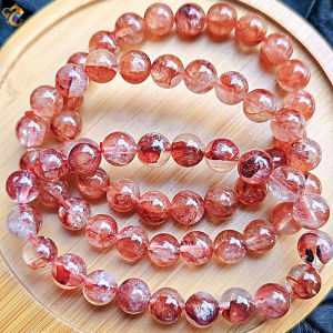 Collection Grade Wealth Eyes Fire Quartz Red Hematoid Bracelet