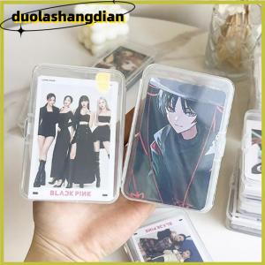 [Duola] New Transparent Plastic Storage Box Photocards Small Card Storage Box Desk Organizer Box Classification Box Stationery