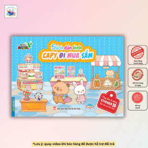 Sách - Sách Dán Hình Capy Đi Mua Sắm (tặng kèm 2 phòng sticker 3D)