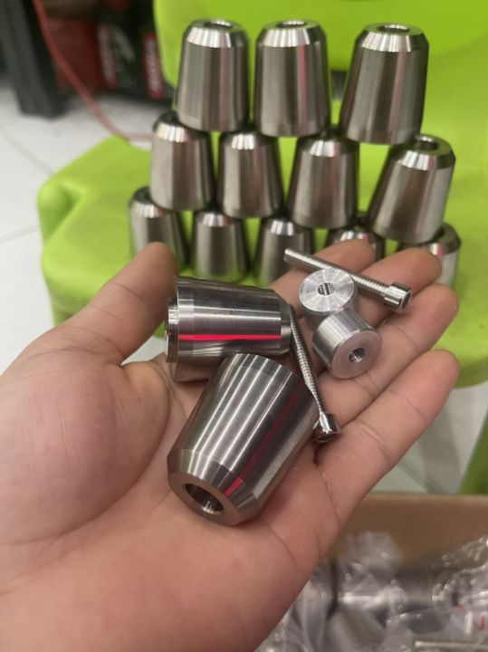 Cặp Gù Inox 304 CNC siêu nặng 350g chống rung tay lái Tặng 2 món ...