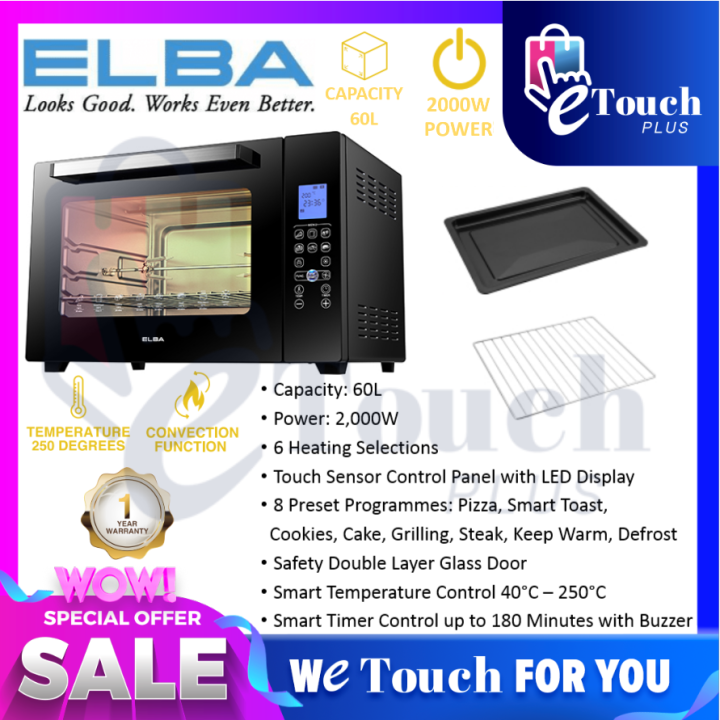 ELBA [ EEOJ6091D(BK) ] ELECTRIC OVEN 60 LITRES 2000W TOP BOTTOM
