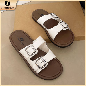 STOMPION Korean Sandals for Women Rubber High Quality Versatile Outdoor Flat Sandals