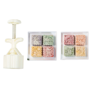 Efficient ABS Plastic Mooncakes Maker With Cultural Relief Designs 75g Capacity Option Baking Accessories