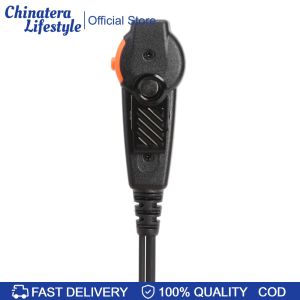 2 Pin Walkie Talkie Headset Earphones K-Plug PU Wired Earhook Earpiece Dual PTT G Type with Microphone for Kenwood for 888S TYT
