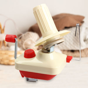 เครื่องม้วนเย็บเส้นด้ายระดับพรีเมียมอุปกรณ์ถักโครเชต์มือดำเนินการทำลูกบอลไหมพรมสีสันสดใส