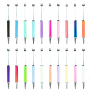 10 Pcs 1.0mm Beadable Ballpoint Pen Novelty Pen Multicolor Bead Pen Writing Pen Black Ink Pen School Supplies