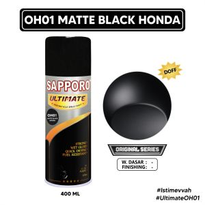 Sapporo Ultimate OH01 Matte Black Honda / Original Series 4in1 / Cat Aerosol Terbaik