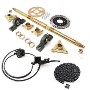 secr Complete ATV rear axle 78MM*3 stud hub with Hydraulic Disc Brakes kit for 110cc 125cc 150cc Quad Dirt Bike UTV Buggy Accessories R7Q2P