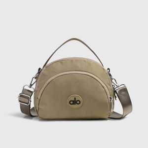 Minimalist Matte Nylon Crossbody Bag Solid Earth Tone Multi Layer Storage Pouch Portable For Ladies Campus Short Trip Daily Shopping Dating Commute