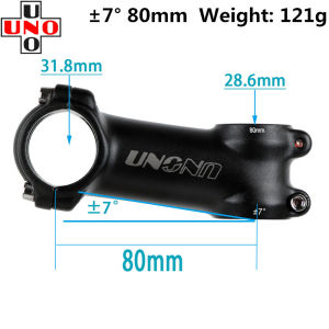UNO Stem 7°/17°/25°/35° Ultralight Aluminum Alloy 6061-T6 Material Bicycle Handlebar Stem