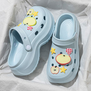 [Free Shipping] Star Apple Clogs Womens Sandals Womens Outdoor Flip-Flops Beach Shoes Home Slippers Womens Closed-Toe Slippers