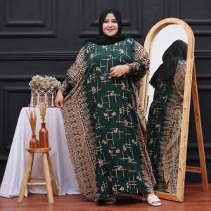 KAFTAN MAXY DRESS SUPER JUMBO LD 140 DASTER BATIK BUSUI ZIPPER DEPAN GAMIS RAYON BATIK COTTON