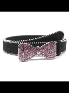 Womens Leathers Belts for Jeans Pants Fashion Dress Belt with Rhinestones Buckle Female Thin Narrow Waistbelts