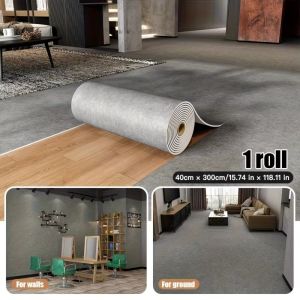 MINIFELE 262 Self-Adhesive Vinyl Wallpaper 3M×40cm Concrete Texture Foam Wall Panels Decoration Interior Decor Waterproof Wall Stickers Home