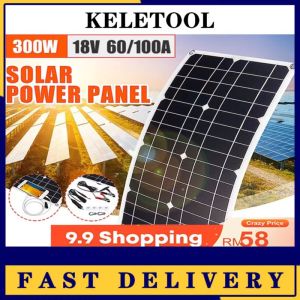 Mono solar panel Equipped with DC or USB interface for emergency lights advertising lights solar pumps etc. 18V 300W solar panel