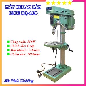 Máy Khoan Bàn RUBI XQ-16B (550W) - Động Cơ 100% Dây Đồng - Cao 1m - Chạy Êm Không Ồn - Bảo hành Toàn Quốc 12 Tháng