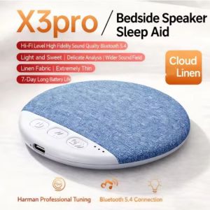 RGFV Bluetooth 5.4 Under Pillow Bluetooth Speaker Ultra-Thin Mini Sleeping Speaker MP3 Player HiFi Stereo Sound White Noise Machine Sleeping Aid