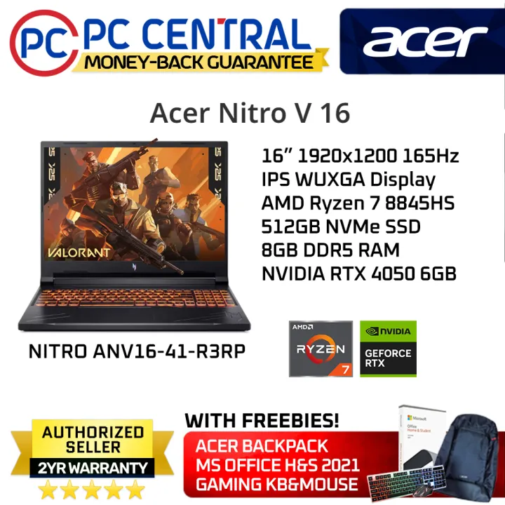 Acer Nitro V ANV16-41-R3RP OPI - 16inch IPS WUXGA 165Hz, Ryzen 7 8845HS ...