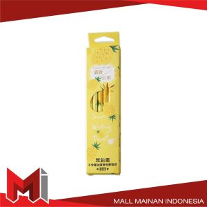 MallMainan-A49 Pensil Kayu Set 12IN1 Motif Buah Dengan Penghapus Praktis / Pensil 12pcs Alat Tulis Sekolah Pencil Fruits With Eraser Import