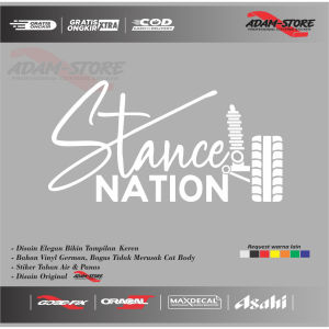 ST22 Sticker stance nation stiker kaca mobil sticker stancewars stiker jdm cutting sticker mobil sticker adam store