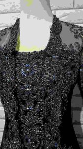 set kebaya pesta kebaya wisuda modern kebaya kutubaru navy full payet bisa cod