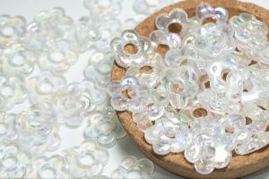 ลูกปัด DIY ดอกไม้ใหญ่โฮโลแกรมใส ( 7 ตัว )