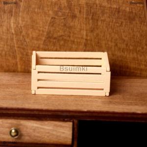 [COD] Bsuimki 1:12 Dollhouse Mini giỏ trái cây khung gỗ lưu trữ hộp lưu trữ Khung giỏ phụ kiện đồ chơi mô hình thu nhỏ cảnh trang trí