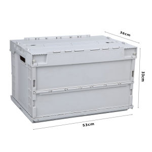 Camping box Outdoor turnover handling box Folding storage box Flip storage box Wooden cover Car trunk Storage box