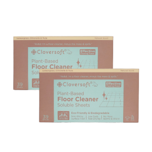 Cloversoft Floor Cleaner Soluble Sheets Multipurpose Any Surface 39pcs Cleaning Detergent