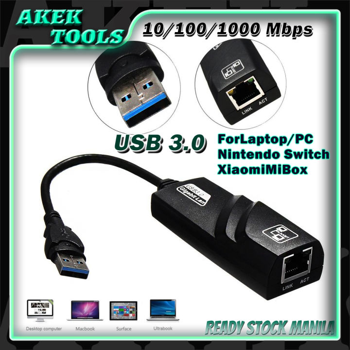 Usb 3 0 gigabit lan driverless usb to rj45 cable converter 10 100 1000