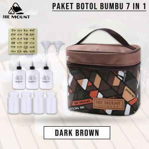 ISE Mount Paket Botol Bumbu Camping 7 in 1 Set Portable Seasoning Bottle Plus Storage Bag Campervan Outdoor