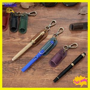 XINGK Bút dây giữ chủ bút với Keychain cầm tay Bút Chì Chủ Protector cho clipboard PU da chủ bút
