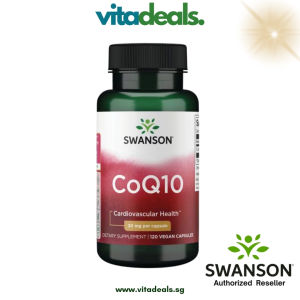 Swanson CoQ10 30mg | 120 Capsules | Health Supplement for Healthy Heart & Cardiovascular Support - Vitadeals