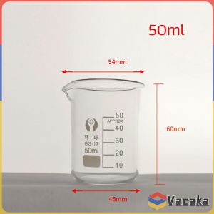 Glass Beaker 50/100/250/200ml Laboratory Measuring Cup Glassware Lab Glass Beaker Set
