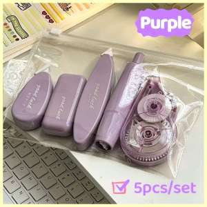 5pcs/set Gradient Color Student Creative Correction Tape Set Large Capacity Silent Coating Tape School Office Supplies