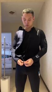 [Warrior2]  3MM Mens Wetsuit Neoprene Diving Suit Kitesurf Surf Surfing Spearfishing Jacket Pants Clothes WetSuit nderwater Keep Warm