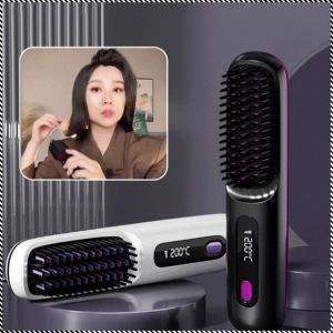 Wireless Portable  Electric Ceramic Heating LCD Charging Comb