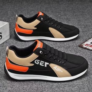 Korean Sports Shoes For Men Casual Sneakers Shoes Running Rubber Shoes For Men Lightweight Black Mens Shoes