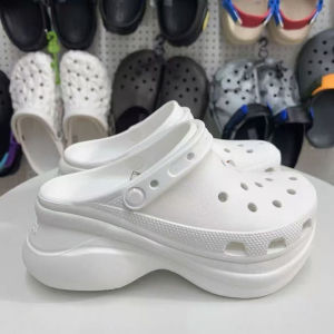 Cro Small Whale Hole Shoes For Women Summer Korean Version Non-Slip Wear-Resistant Outdoor Thick-Soled Height-Increasing Closed-Toe Clogs