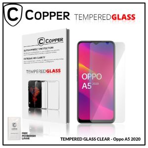Oppo A5 2020 - COPPER TEMPERED GLASS FULL CLEAR Anti Gores