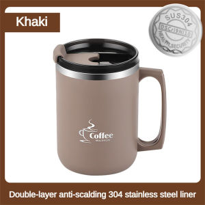 costel 480ML Stainless Steel Insulated Coffee Cup Large Capacity Student Cup Mug Gift Coffee Cup Stainless Steel Coffee Pot With Handle