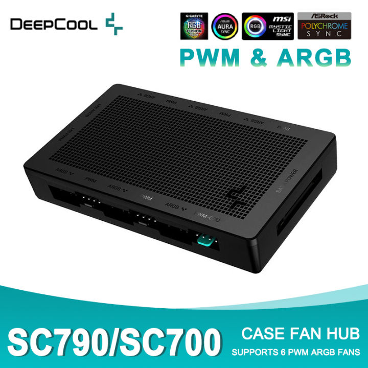 Deepcool SC790/SC700 Case Fan ARGB Hub PWM Attraction Hub SATA